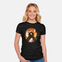 Astromech Night-Womens-Fitted-Tee-dandingeroz