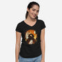 Astromech Night-Womens-V-Neck-Tee-dandingeroz