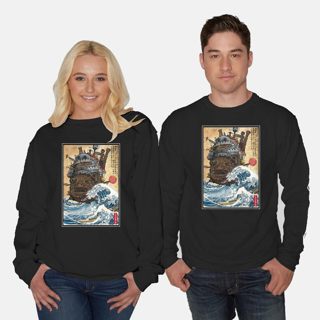 Moving Castle In Japan-Unisex-Crew Neck-Sweatshirt-DrMonekers