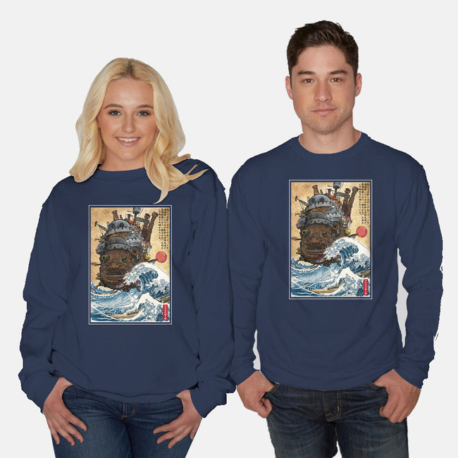 Moving Castle In Japan-Unisex-Crew Neck-Sweatshirt-DrMonekers