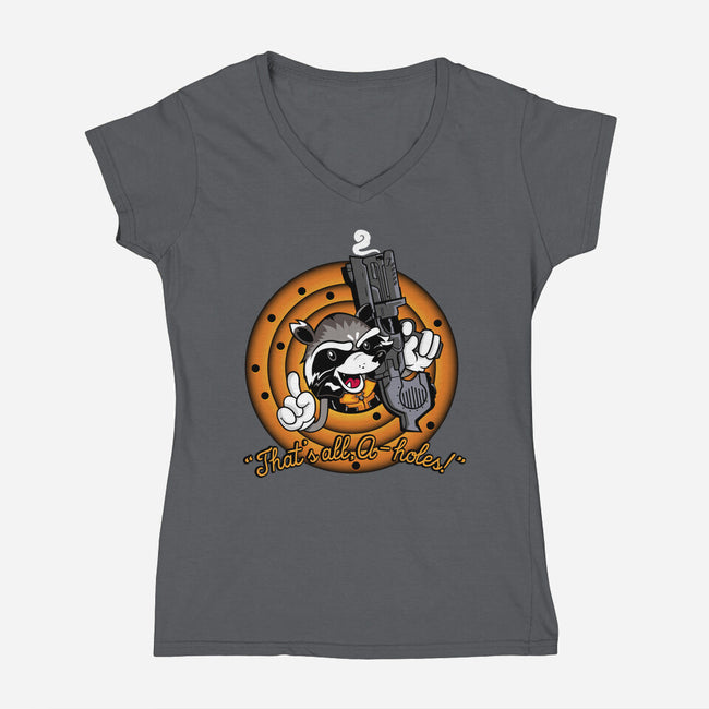 That's All A-Holes-Womens-V-Neck-Tee-demonigote