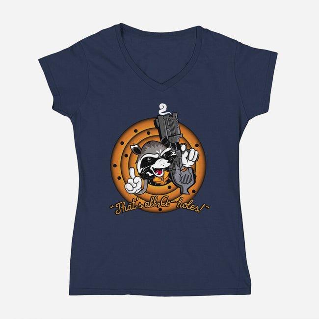 That's All A-Holes-Womens-V-Neck-Tee-demonigote