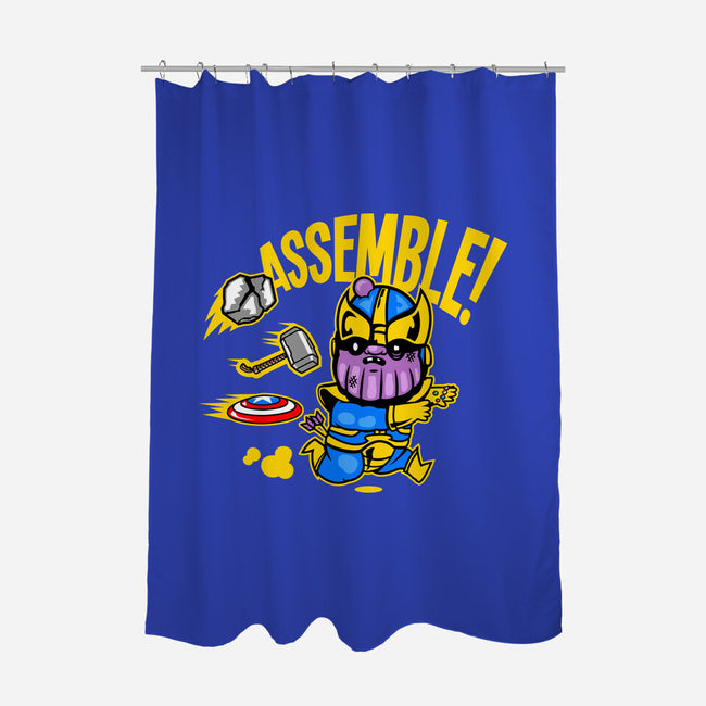 Assemble-None-Polyester-Shower Curtain-demonigote