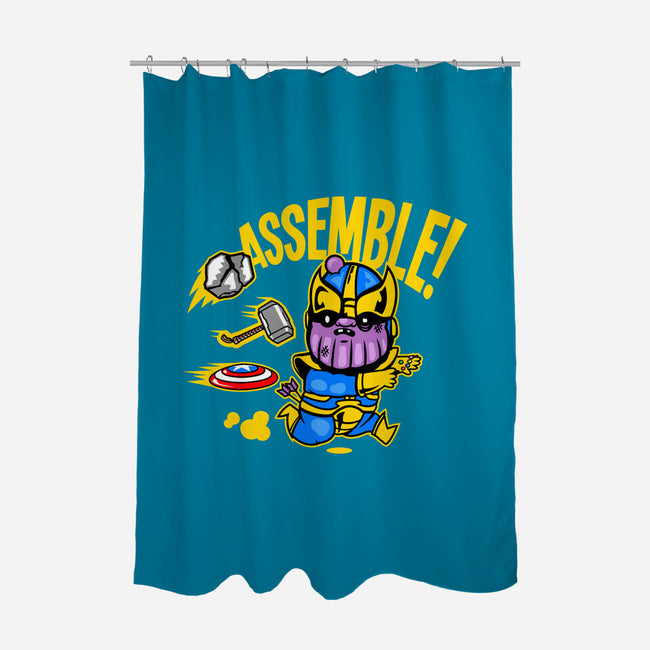 Assemble-None-Polyester-Shower Curtain-demonigote