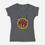 Soldier Slayer-Womens-V-Neck-Tee-demonigote