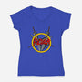 Soldier Slayer-Womens-V-Neck-Tee-demonigote