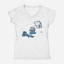 Rock Paper Scissors-Womens-V-Neck-Tee-demonigote