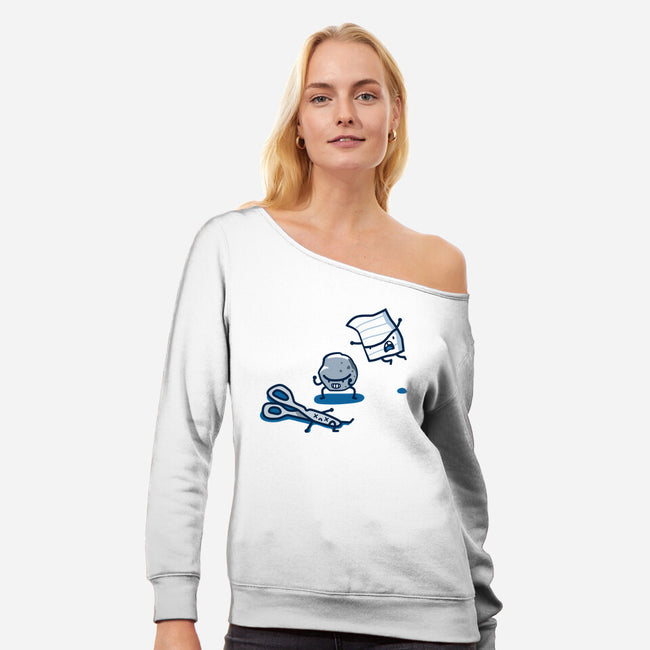 Rock Paper Scissors-Womens-Off Shoulder-Sweatshirt-demonigote