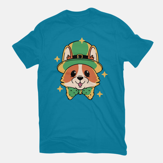 Lucky Corgi-Womens-Fitted-Tee-brunopires