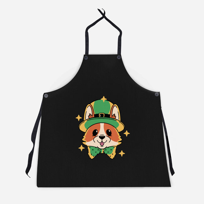 Lucky Corgi-Unisex-Kitchen-Apron-brunopires