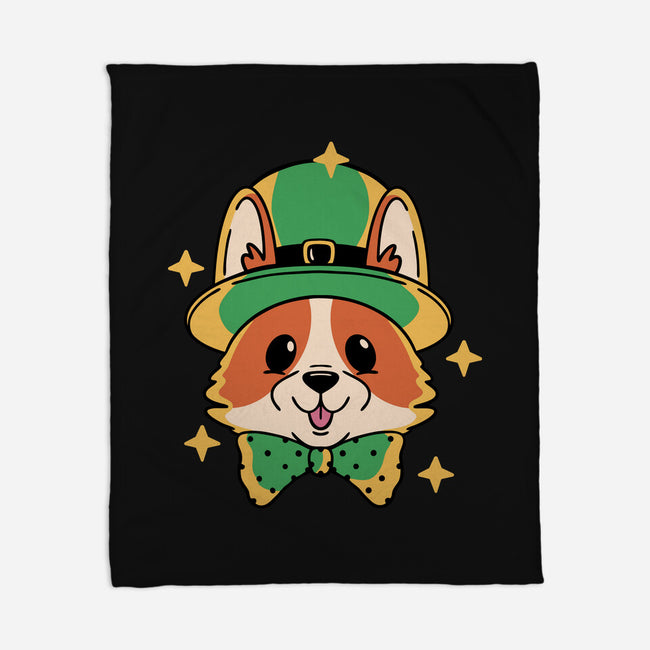 Lucky Corgi-None-Fleece-Blanket-brunopires