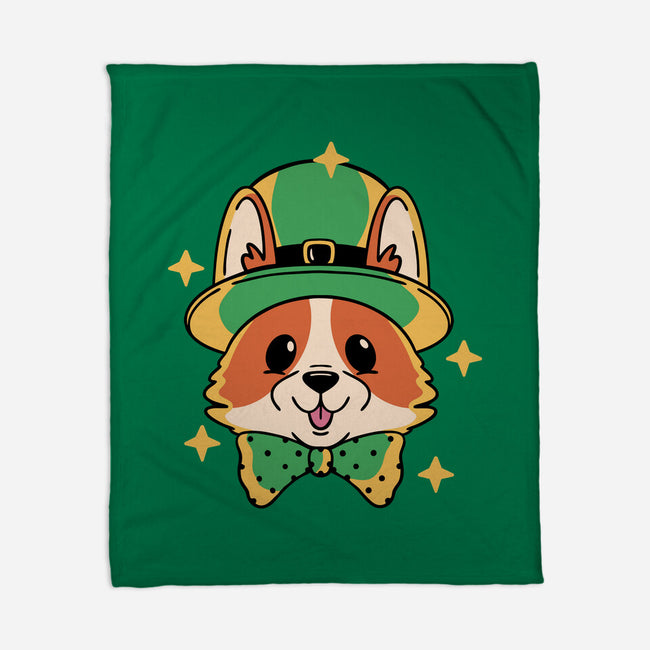 Lucky Corgi-None-Fleece-Blanket-brunopires