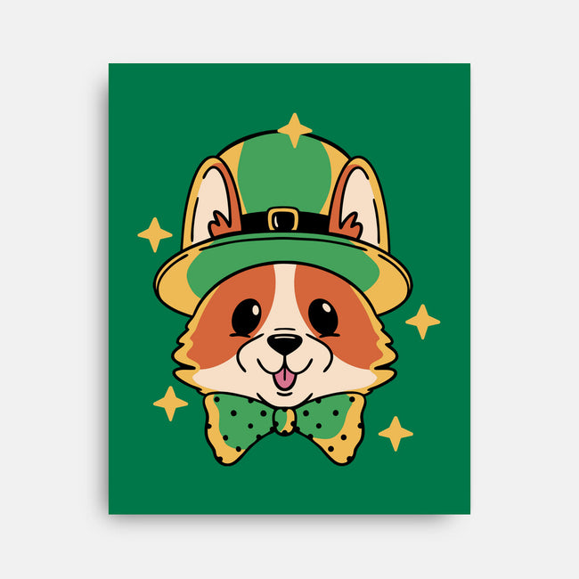 Lucky Corgi-None-Stretched-Canvas-brunopires