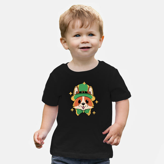 Lucky Corgi-Baby-Basic-Tee-brunopires