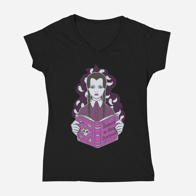 Hated Everyone-Womens-V-Neck-Tee-yumie