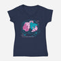 Jinx And Ekko-Womens-V-Neck-Tee-yumie