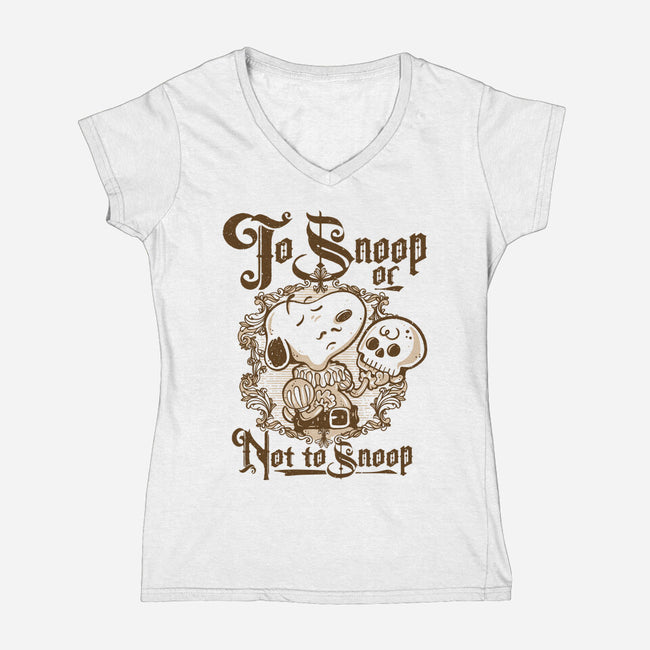 Hamlet Puppy-Womens-V-Neck-Tee-demonigote