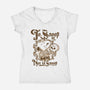 Hamlet Puppy-Womens-V-Neck-Tee-demonigote
