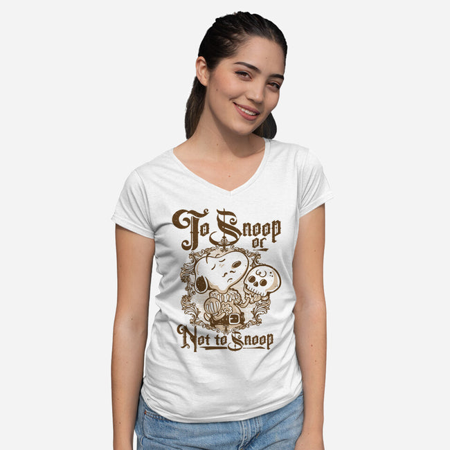 Hamlet Puppy-Womens-V-Neck-Tee-demonigote