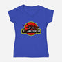 X-Wing Park-Womens-V-Neck-Tee-Astrobot Invention