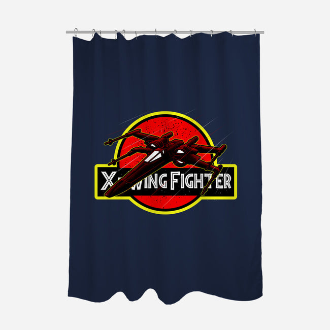 X-Wing Park-None-Polyester-Shower Curtain-Astrobot Invention