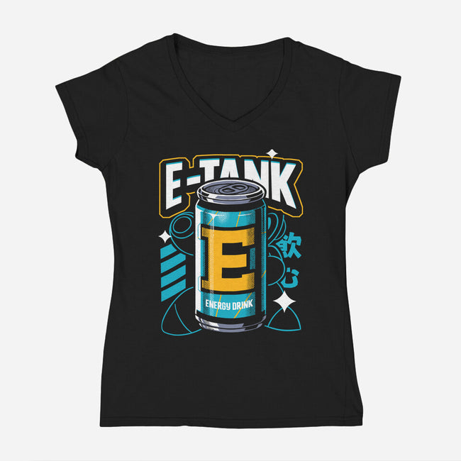 E Energy Drink-Womens-V-Neck-Tee-estudiofitas