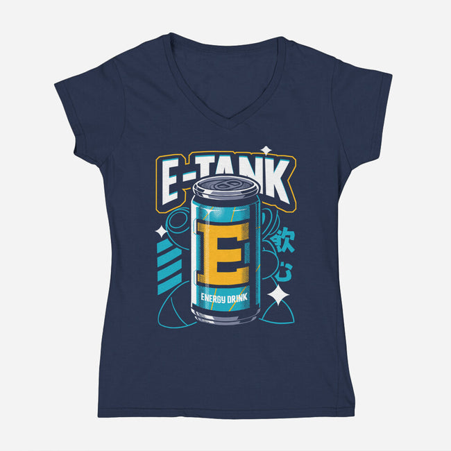 E Energy Drink-Womens-V-Neck-Tee-estudiofitas