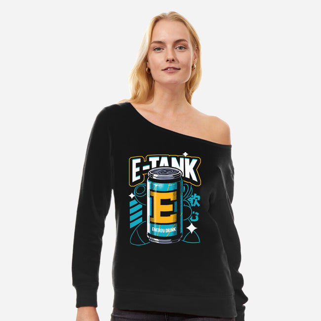 E Energy Drink-Womens-Off Shoulder-Sweatshirt-estudiofitas