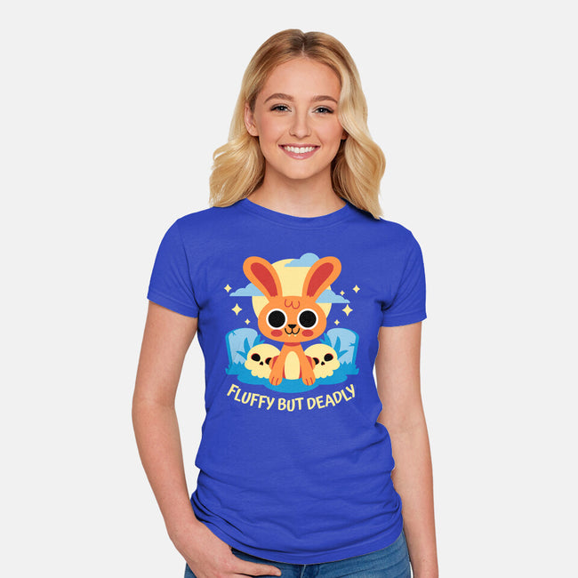Fluffy But Deadly-Womens-Fitted-Tee-FunkVampire