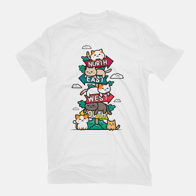 Travel Arrow Cats-Womens-Basic-Tee-krisren28