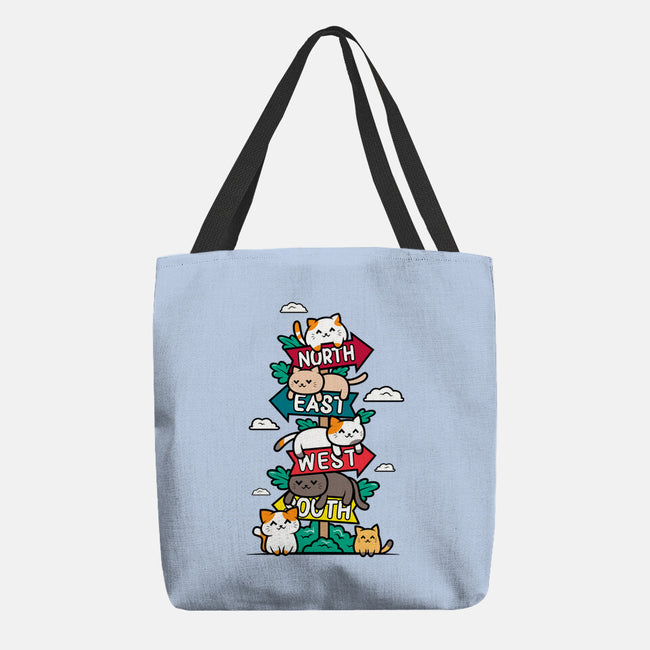 Travel Arrow Cats-None-Basic Tote-Bag-krisren28