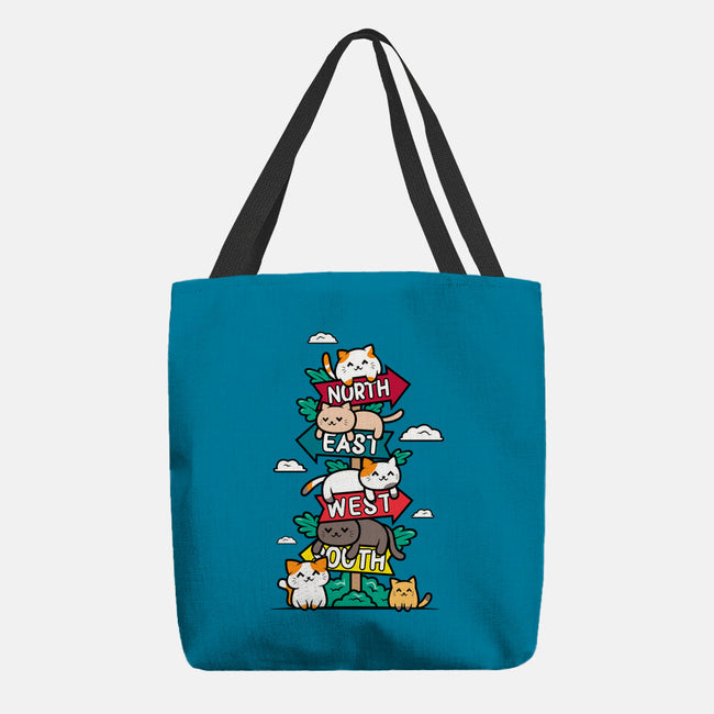 Travel Arrow Cats-None-Basic Tote-Bag-krisren28