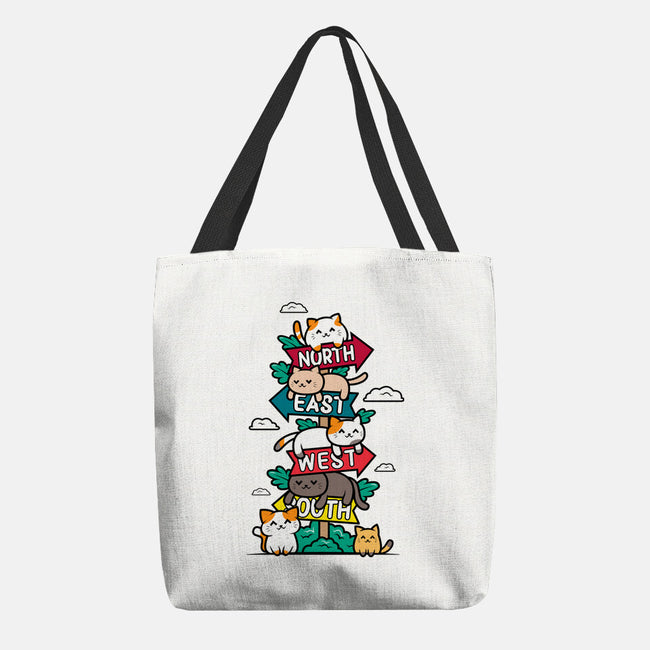 Travel Arrow Cats-None-Basic Tote-Bag-krisren28