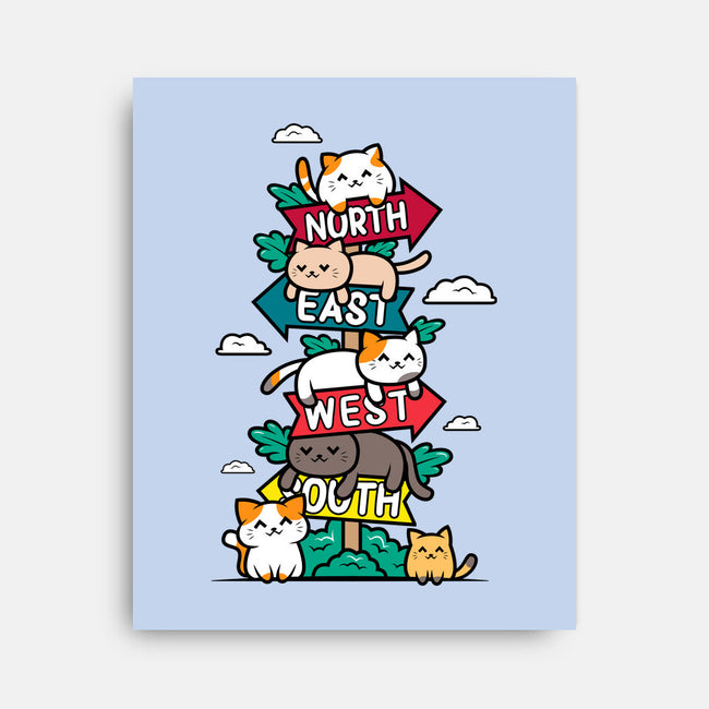 Travel Arrow Cats-None-Stretched-Canvas-krisren28