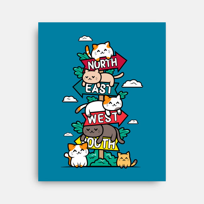 Travel Arrow Cats-None-Stretched-Canvas-krisren28