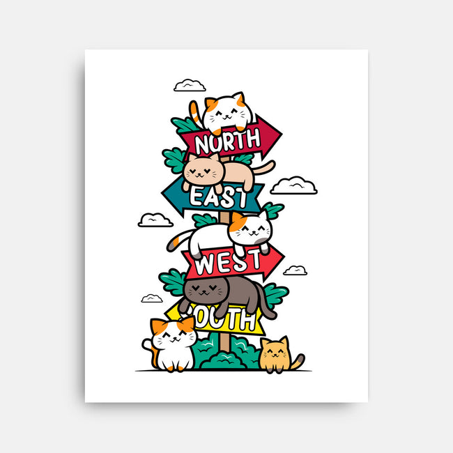 Travel Arrow Cats-None-Stretched-Canvas-krisren28