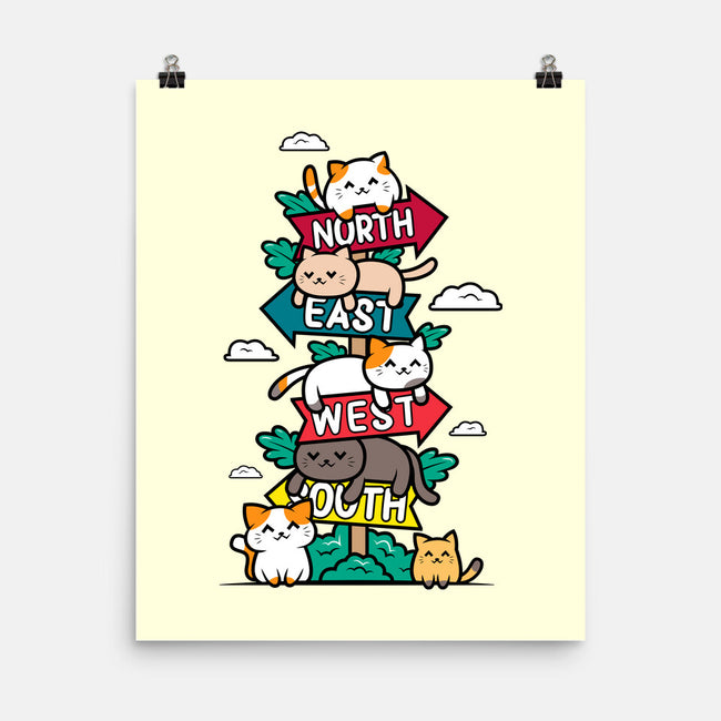 Travel Arrow Cats-None-Matte-Poster-krisren28