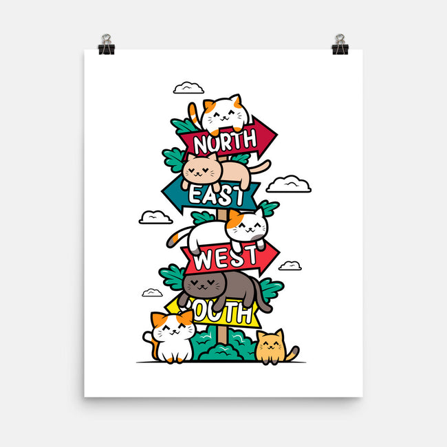 Travel Arrow Cats-None-Matte-Poster-krisren28