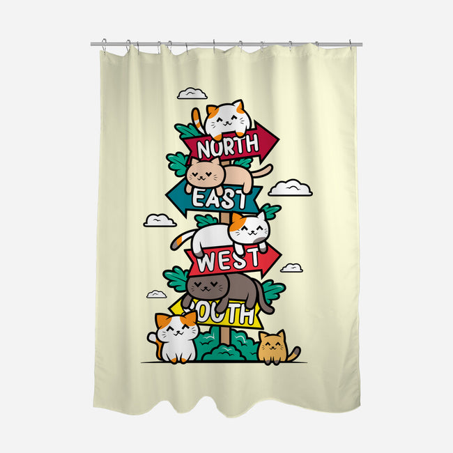 Travel Arrow Cats-None-Polyester-Shower Curtain-krisren28