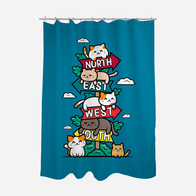 Travel Arrow Cats-None-Polyester-Shower Curtain-krisren28