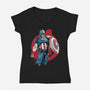 The First Avenger-Womens-V-Neck-Tee-DrMonekers