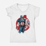 The First Avenger-Womens-V-Neck-Tee-DrMonekers