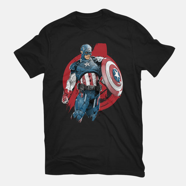 The First Avenger-Womens-Fitted-Tee-DrMonekers