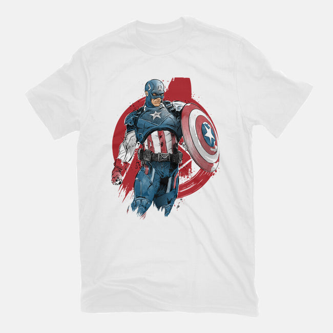 The First Avenger-Womens-Fitted-Tee-DrMonekers