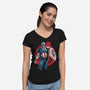 The First Avenger-Womens-V-Neck-Tee-DrMonekers