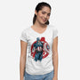 The First Avenger-Womens-V-Neck-Tee-DrMonekers