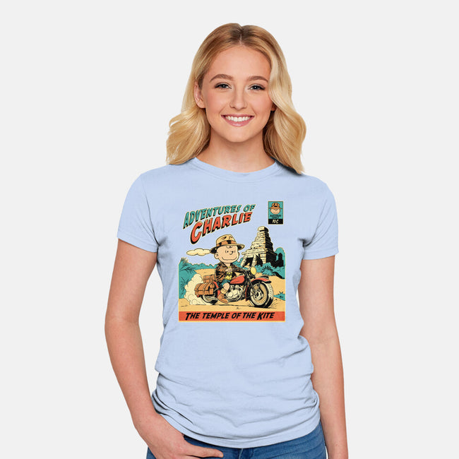 Adventures Of Charlie-Womens-Fitted-Tee-P1yu5h