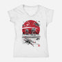 Battle On The Beach-Womens-V-Neck-Tee-DrMonekers