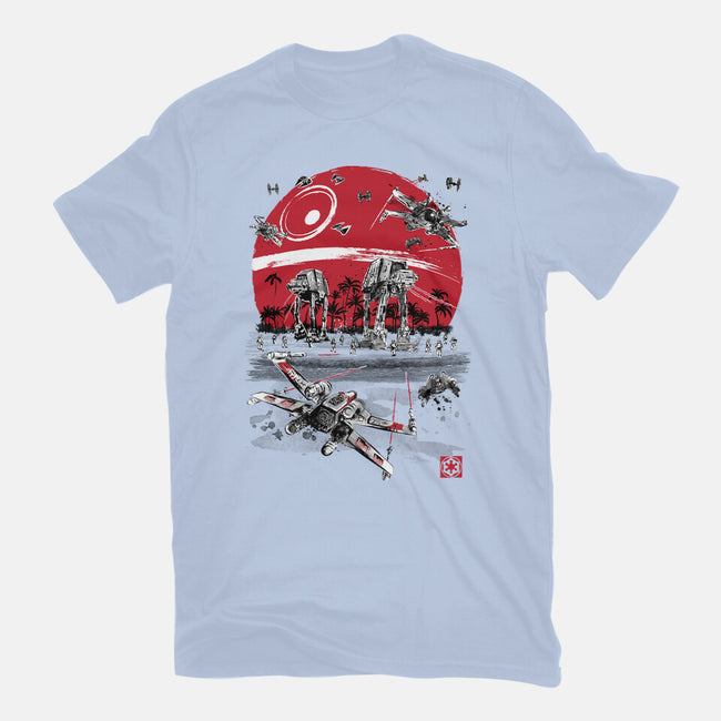 Battle On The Beach-Womens-Fitted-Tee-DrMonekers
