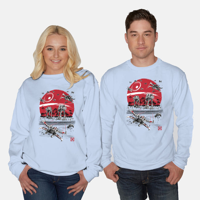 Battle On The Beach-Unisex-Crew Neck-Sweatshirt-DrMonekers